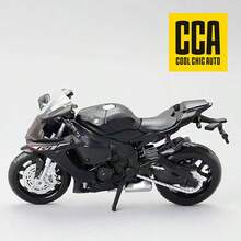 Burago 1:18 Scale YZF-R1 Motorcycle Model, Black & Yellow, Rear Shock Absorber, Retractable Stand, Realistic Motorcycle Replica, Collectible Display, Children's Toy, Adult Collection, Holiday Gift - Multicolor - View 8