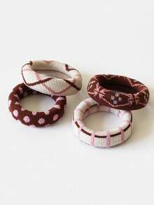 Minimalist Painted Hair Scrunchies, New High Elasticity Seamless Hair Ties, Gentle On Hair For Women - Printed Towel Ring - View 4