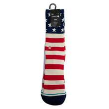 Stance Icon Classic Casual Crew Socks 3-Pack, Cotton Blend And Cushioning Arch Support,Medium,AmericanaMultcolor - 美國多色 - 查看 8