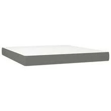 vidaXL Boxspringbett Mit Matratze, Dunkelgrau, 180x200 Cm, Stoff - Grey - View 6