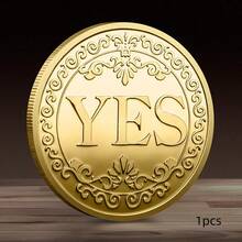 1/3/6pcs Yes Or No Decision Quality Alloy Coins - Flip To Choose Answer Coins, Suitable For Indecisive People, Fun Metal "Yes Or No" Answer Coins, Suitable For Making Interesting Predictions, Suitable For Gifts And Daily Dilemmas, High-Quality Gold Color, Exquisite Material, Odorless, Collectible, Surprise Gifts For Friends And Family On Various Holidays - Gold - View 8