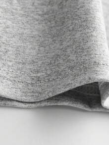 男童休闲图案T恤，字母和游戏机印花，圆领短袖，春夏款 - 灰色 - 查看 7