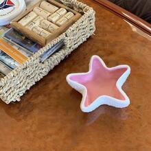 Conch Shape Jewelry Dish Ceramic Holder Ring Trinket Tray, Ocean - Themed Decorative Trinket Dish, Suitable Mother Friend Sister, Gifts Women, Home Decor Trinket DishSea Blue - 粉紅色海星 - 查看 4