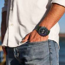 Smart Watch Strap - Dark Green (Black Buckle) - View 2