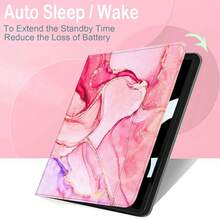 Case For IPad (A16) 11th Generation 11 Inch 2025, IPad 10th Generation Case 10.9 Inch 2022 Kickstand Auto Sleep Cover With Pencil Holder & Pocket, Marble Pink,MarblePink - 大理石粉紅色 - 查看 5