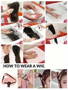 Purple Long Straight Synthetic Hair Extension, Elastic Hair Tie For DIY Braiding, Synthetic Braiding Extension, Kanekalon Wig, Solid Purple Hair, Expo City - Multicolor - View 8