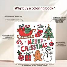 Paisaje poético navideño: En el colorido reino secreto de las imágenes festivas, se desarrolla gradualmente un largo rollo de romance navideño y poesía enfocada, un viaje de colorear, libro para colorear, San Valentín, cumpleaños y otras festividades. Pintura y útiles escolares, 22 páginas, libros, libros para colorear, útiles escolares, escuela, Navidad, Halloween, cumpleaños, regalos de vuelta a la escuela, libros de color, adultos, regalos de Navidad - Una pieza - Ver 3