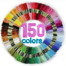 150-188-Color Bundled High-Quality Color Embroidery Thread Polyester Cross-Stitch Embroidery Thread, Sewing Thread, DIY Craft Thread, Hand Embroidery Thread Craft Art Set Hand-Woven Chain Thread For DIY Needlework - 150-color - View 4