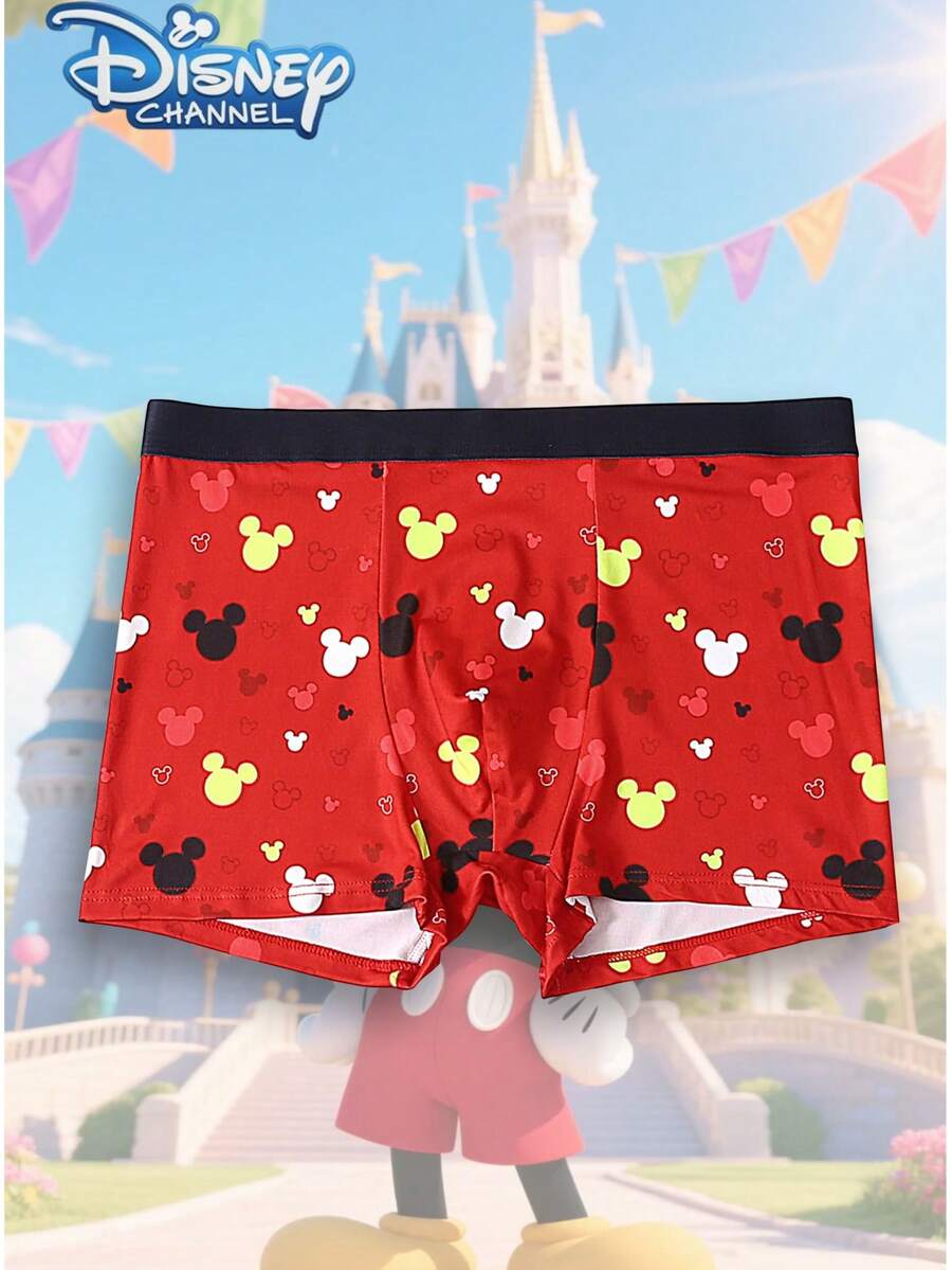 Disney 1pc Cartoon Print Men's Underwear - Soft & Comfortable, Elastic Waistband, Casual Men's Briefs - Multicolor - View 1
