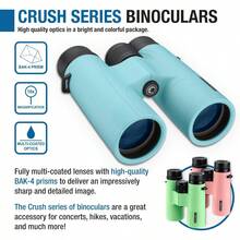Crush 10x42 Shockproof Lightweight Colorful Binoculars FullyMulti Coated For Hunting Hiking Concerts Sports With Carrying Case And Neck Strap - BreezeBlue - View 6