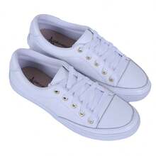 Women's Sneakers In Genuine Leather - Lightweight And Comfortable For Everyday Wear - trắng - Xem 5