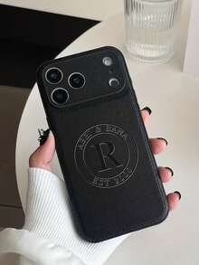 Custodia per telefono personalizzata con iniziali e nome, compatibile con 17, 16, 15, 14, 13, 12, 11 Pro Max, in materiale in pelle, con protezione della lente, antiurto e resistente ai graffi, ideale come regalo per compleanni e anniversari