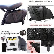 Bicycle Seat Bag Water Proof,Bike Pack Under Seat,Bike Tail Large Capacity Saddle Bag,Wedge Saddle Bag for Bike,Cycling Accessories(default) - Multicolor - Ver 1