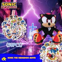 Sega 50张官方授权系列贴纸，迈尔斯·普罗尔、艾米·罗斯、针鼹，电脑杯、行李箱装饰贴纸，万圣节、圣诞节、生日最佳礼物，送给妈妈、朋友、周年纪念日礼物