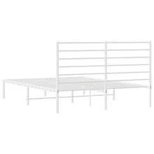 vidaXL Telaio del letto con testiera in metallo bianco, 120x190 cm - Bianco - Visualizzare 8