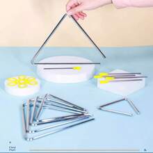Triangular Music Instrument, Percussion Triangle With Striker, Musical Triangle For Music Learning, Triangle Instrument, Orff Percussion Instrument, Music Teacher Triangle Educational Tool - Multicolor - View 13