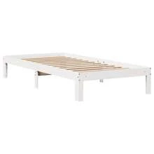 vidaXL Massivholzbett Mit Schubladen Weiß 75x190 Cm Kiefer - White - View 5