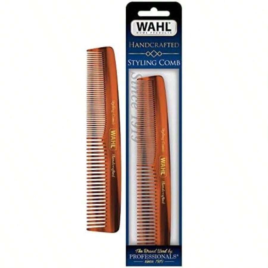 Wahl Peine para barba/cabello para hombre, plegable, peine hecho a mano para el cabello, la barba y el bigote(Estilo) - Multicolor - Ver 1