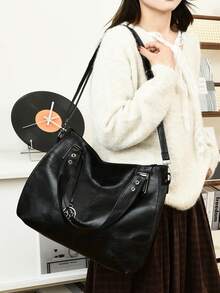 High Quality Messenger Bag Women Top-Handle Bag PU Leather Crocodile Shoulder Bags For Women Luxury Design - Black - View 11