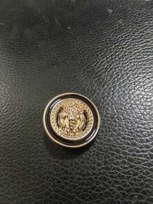 20颗锌合金狮头图案金属纽扣，适用于时尚女装外套，手工缝制，经久耐用，5种尺寸可选 - 玫瑰金 - 查看 10