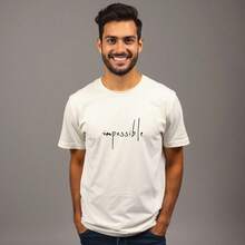 Comfortable Minimalist Printed T-Shirt - Amarillo - Ver 1