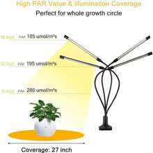 1 Set LED Timing Dimmable Spectrum Switching Clip Plant Growth Light, Full Spectrum Indoor Plant Growth Supplemental Lighting, Home Use