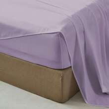3/4 Piece Home Bed Sheet Set, Soft, Cooling, Comfortable And Breathable Bedding Set, Hotel Luxury Home Summer Bedding Sheets Twin, 1 Or 2 Pillowcases, 1 Flat Sheet And 1 Fitted Sheet,Room Decor,  Ideal Gift. - Tím nhạt 18 - Xem 8