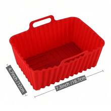 Tấm lót nồi chiên không dầu bằng silicon vuông Khay đựng cho nồi chiên không dầu 3-7QT chống dính có thể tái sử dụng Phụ kiện nướng lò vi sóng - Nhiều màu - Xem 4