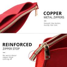 Filz-Handtaschenorganizer mit Trennfächern für das Innere der Tasche, kompatibel mit verschiedenen Taschenmodellen und -marken. - Beige - Übersicht 6