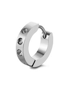 新款朋克风男士夹式耳环，简约暗黑美学无耳洞独特耳环 - 圓形耳夾 - 查看 9