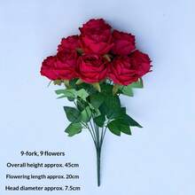 Rose de neige égéenne, fleur artificielle de haute qualité ressemblant à de la céramique, qualité de niveau installation artistique, texture réaliste semblable à de la céramique, décoration d'intérieur, centre de table pour allée de mariage, aménagement paysager pour hôtels et espaces commerciaux, rehausser l'esthétique et la mise en valeur visuelle de l'espace, idéal pour une présentation artistique - Multicolore - Voir 12