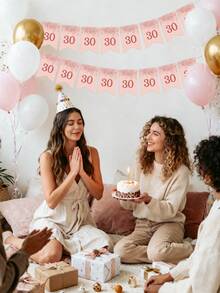 "Girls Just Wanna Have Fun" - Trang trí tiệc sinh nhật bé gái màu vàng hồng. "Girls Just Wanna Have One" - Biểu ngữ Chúc mừng sinh nhật, Trang trí tiệc sinh nhật màu vàng hồng. - Nhiều màu - Xem 5