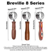 54mm 无底手柄，3耳，带不锈钢滤篮，兼容 Breville Barista Express、Pro、Touch、Bambino Plus、Infuser（880BSS、870XL、878BSS、500BSS、840XL） - 彩色 - 查看 3