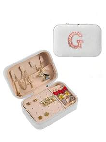 1 hộp đựng trang sức tối giản, hộp đựng trang sức PU di động cho du lịch mùa hè, hộp đựng trang sức mini đựng hoa tai, vòng cổ, nhẫn, trưng bày và cất giữ trang sức, hộp đựng trang sức dung tích lớn, thích hợp đựng hoa tai, nhẫn, vòng cổ, vòng tay, phụ kiện làm móng, Ngày của Mẹ, Giáng sinh, quà tặng Halloween, hộp đựng đồ cho phụ nữ, vật dụng thiết yếu khi đi du lịch, lưu trữ đồ dùng trong ký túc xá khi trở lại trường - Nhiều màu - Xem 58