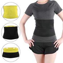 Adjustable Waistband With Sweat-Wicking And Non-Slip Center-Control Abdominal Shaping Belt Black And Fluorescent Yellow Design Suitable For Sports And Leisure Wear