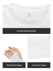 CAMEL CROWN Women's Quick-Dry UV Protection Long Sleeve Swim Shirt, White - White - View 4