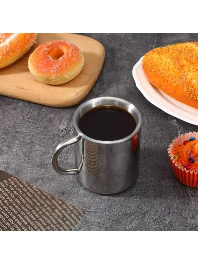 D6 Pcs Stainl Steel Coffee Mugs With Handle 10oz Double Wal Stainl