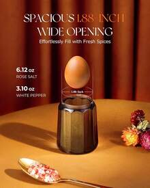 Molinillo EléCtrico De Sal Y Pimienta Recargable, 800 MAh, 2 Velocidades, Cabezal De Molino De Pimienta Giratorio Reversible, Salero AutomáTico De Grueso Ajustable, OperacióN Con Una - 1 - Ver 7