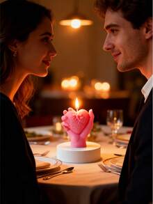 心形香氛蜡烛，手工大豆蜡烛，独特造型香薰蜡烛，营造浪漫氛围，是情人节、周年纪念日、婚礼的理想礼物，也适合家居装饰、房间装饰和特殊场合，是送给爱人、伴侣、朋友和家人的最佳礼物。 - 彩色 - 查看 5