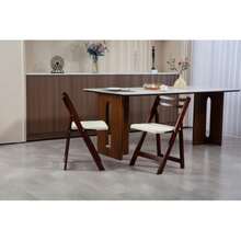 Folding Chair Made Of Solid Wood - Elegant Design, Durable And Space-Saving, Suitable For Home And Office.