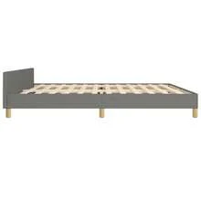vidaXL Bettgestell Mit Kopfteil Dunkelgrau 200x200 Cm Stoff - Grey - View 7