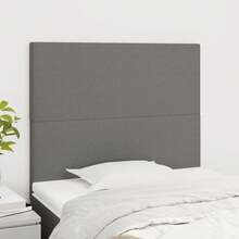 vidaXL Kopfteil Dunkelgrau 90 X 5 X 118/128 Cm Stoff - Grey - View 1