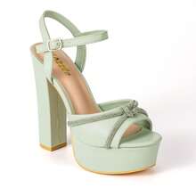 Women's High Heel Bow Party Elegant Sexy Wedding Shoes. - 薄荷綠 - 查看 2