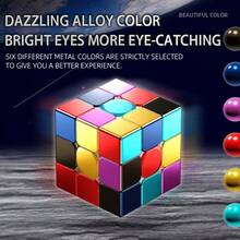 SENGSO Metal Speed Cube 2x2x2 3x3x3 Alloy Phantom Colour Stickerless Puzzle Professional Competition Cube Educational Toys - Multicolor - View 5