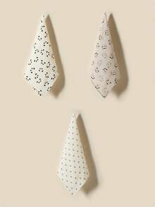 3件套棉纱小手帕毛巾浴巾洗脸巾浴巾面巾粉色毛巾小毛巾茶巾