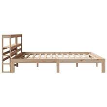vidaXL Bettgestell Mit Kopfteil Ohne Matratze 200x200 Cm - Brown - View 5