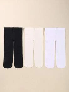 3pairs Baby Mixed Color Tights - Multicolor - View 11