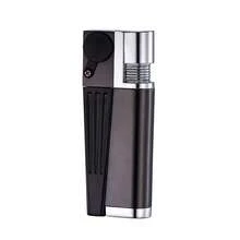 Foldable Lighter Multi-Purpose 2 In 1 Slant Jet Soft Flame Open Lighter Refillable Metal Torch Lighter With Accessories, Heavy-Duty Gift Box For Men Women Camping Kitchen (Without Gas) - Silver - View 9
