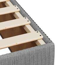 vidaXL Bettgestell Ohne Matratze, Hellgrau, 90x190 Cm, Stoff - Grigio - Visualizzare 7