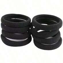 100pcs Women's All-Match Black, Blue, Red, Khaki, Pink High-Elastic Nondamaging Hair Ties, Stylish & Versatile, Elegant & Chic, Simple & Minimalist Design Hair Bands, Suitable For Daily Wear, Casual, Party, Commute, Vacation, Face Washing, Makeup, Hairstyling,Woman Head Accessories, Woman Hair Accessories Ponytail Holders Hair Elastics Hair Rubber Bands Scrunchies Hair Rope, Hair Bobbles - Black - View 8